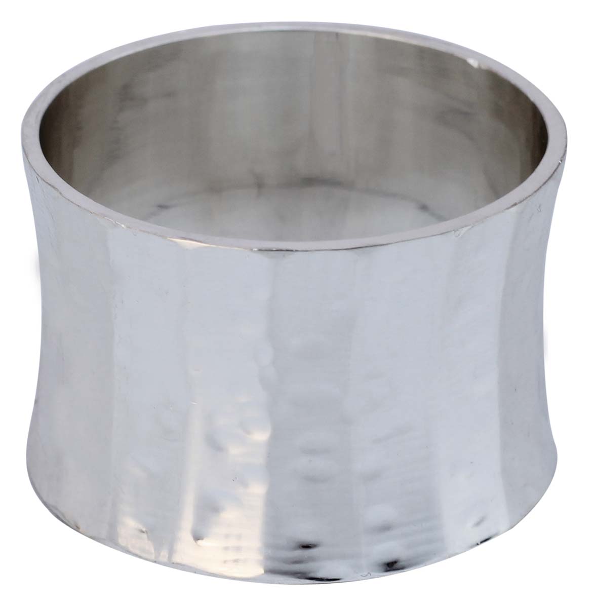 Napkin Rings in Bulk - Napkin Rings - Cast in Brass - Nickel Plated - Hammered Effect - Dining Table Accessories